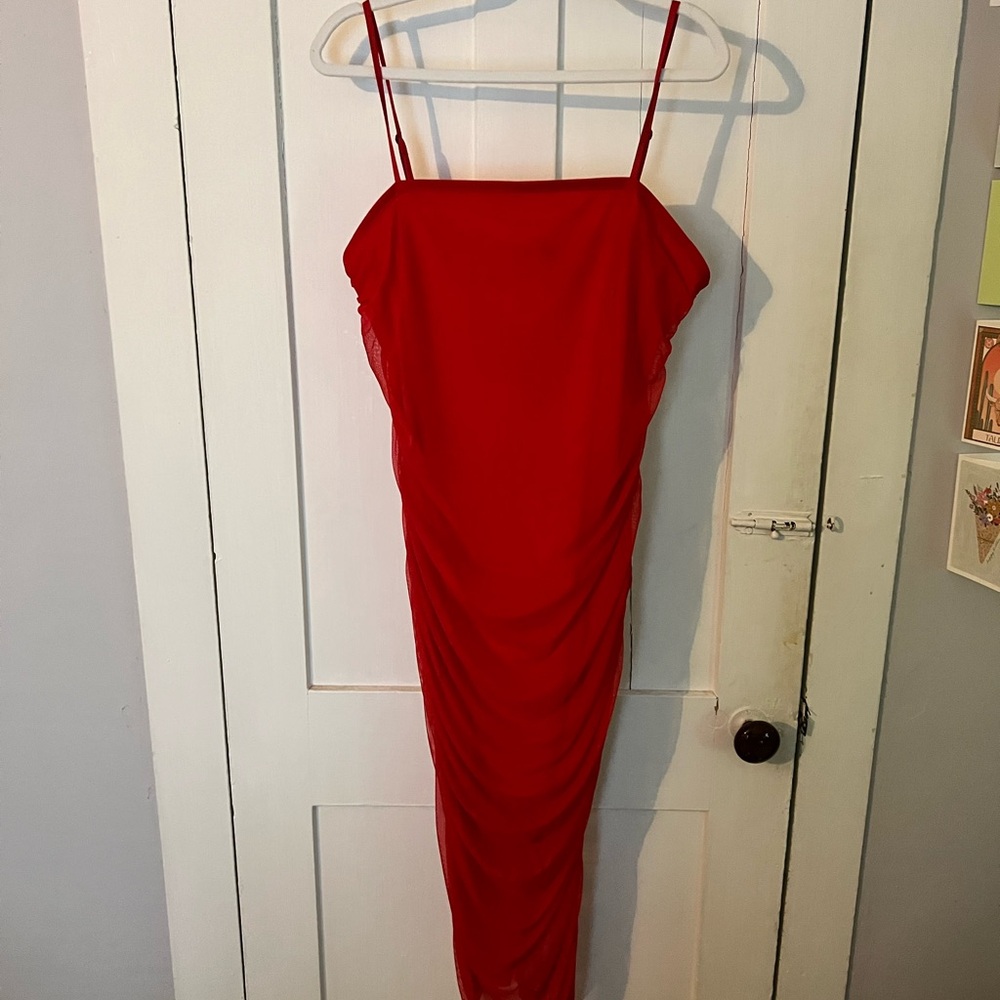 Wild Fable Red Bodycon Midi Dress
